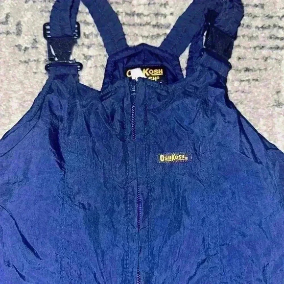 Osh Kosh Snow Bibs Kids Unisex Navy Blue One Piece Snowsuit Winter Snow - Picture 2 of 4